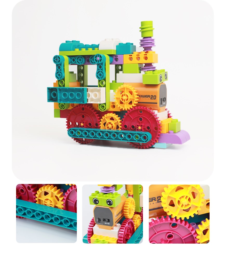 動力積木玩具推薦｜昌兒幼兒動力積木教育套裝｜積木動起來更好玩！